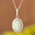 Opal pendant necklace, 'Oval Artist' - Oval Opal Pendant Necklace Crafted in Peru (image 2) thumbail