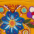 Geldbörse aus Alpaka-Mischung - Geblümte Geldbörse aus Alpaka-Mischung in Marigold aus Peru