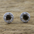 Smoky quartz stud earrings, 'Glamour and Grace' - Smoky Quartz and Cubic Zirconia Stud Earrings from Thailand