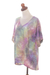 blusa alta-baja de rayón - Blusa de rayón alto batik pastel