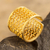 Gold-plated filigree band ring, 'Royal Swirl' - Wide Peruvian Gold-Plated Filigree Band Ring