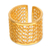 Gold-plated filigree band ring, 'Royal Swirl' - Wide Peruvian Gold-Plated Filigree Band Ring