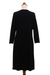 Alltagskomfort-Jackenkleid aus Modal, „Soft Steps“ - Handgefertigtes schwarzes Modal-Hemdkleid aus Bali