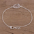 Quartz pendant bracelet, 'Trendy Egg' - Quartz and Sterling Silver Pendant Bracelet from India