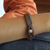 Leather wristband bracelet, 'Asian Chic' - Unique Leather Wristband Bracelet (image 2c) thumbail