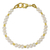 Gold-plated cultured pearl beaded bracelet, 'Siam Moons' - Gold-Plated Pearl Bracelet thumbail