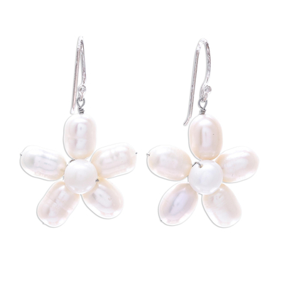 Pendientes de flores de perlas, 'Paradise' - Pendientes de flores de perlas