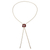 Natural orchid lariat necklace, 'Scarlet Dancer' - Gold Plated Natural Orchid Necklace from Thailand