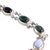 Jade and yellow quartz link bracelet, 'Jocotenango Rainbow' - Handcrafted Sterling Silver Link Jade Bracelet (image 2b) thumbail