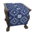 Tischläufer aus Baumwollbatik - Weißer und dunkelblauer geometrischer Batik-Tischläufer aus Baumwolle