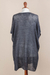 Knit tunic, 'Grey Dreamcatcher' - Grey Short Sleeve V Neck Tunic from Peru (image 2f) thumbail
