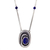 Lapis lazuli pendant necklace, 'Tide Pool' - Handmade Sterling Silver Lapis Lazuli Necklace