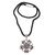 Amethyst pendant necklace, 'Lilac Lilies' - Floral Theme Sterling Silver and Amethyst Necklace from Bali