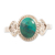 Chrysocolla cocktail ring, 'Green Sophistication' - Natural Chrysocolla Cocktail Ring