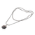 Garnet necklace, 'Sacred Red Lotus' - Floral Sterling Silver Garnet Pendant Necklace (image 2c) thumbail