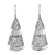Sterling silver dangle earrings, 'Festive Grandeur' - Handmade Sterling Silver Tree Dangle Earrings from Thailand