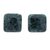 Jade stud earrings, 'Simply Luxurious in Dark Green' - Dark Green Square Jade Stud Earrings from Guatemala thumbail