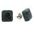 Jade stud earrings, 'Simply Luxurious in Dark Green' - Dark Green Square Jade Stud Earrings from Guatemala (image 2d) thumbail