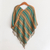 Cotton poncho, 'Beach Stripes' - Handwoven Striped Cotton Poncho from Guatemala thumbail