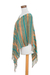 Cotton poncho, 'Beach Stripes' - Handwoven Striped Cotton Poncho from Guatemala (image 2b) thumbail