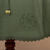 Cotton skirt, 'Andean Fields' - Embroidered Laurel Green Cotton Skirt from Peru (image 2f) thumbail