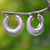 Sterling silver hoop earrings, 'Dynamic' - Sterling silver hoop earrings