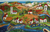 'Itaunas I' - Bright Multicolor Painting of a Small Brazilian Town thumbail