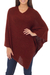 100% alpaca poncho, 'Autumn Splendor' - Women's Alpaca Wool Poncho