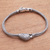 Sterling silver pendant bracelet, 'Stylish Lion' - Sterling Silver Lion Pendant Bracelet from Bali (image 2b) thumbail