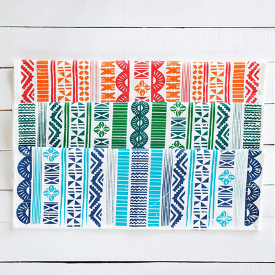 Cotton tea towels, Tapa Tradition (set of 3)