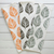 Cotton tea towels, 'Tavola Leaf' (set of 3) - Hand-Printed Leaf Motif Tea Towels (Set of 3)