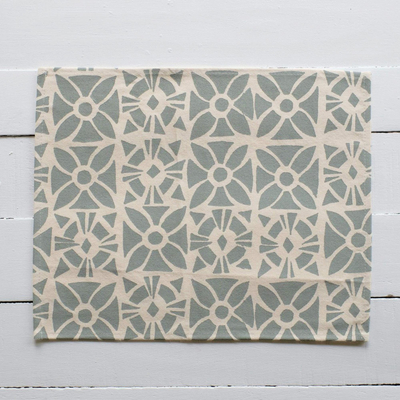 Hand-printed cotton canvas placemats, Drividrivi (set of 4)