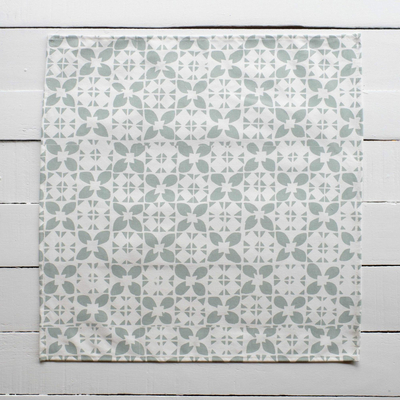 Hand-printed cotton napkins, 'Bua' (set of 4) - Artisan Crafted Cotton Napkins (Set of 4)