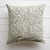 Cotton and natural fiber cushion cover, 'Veikau' - Leaf Print Cotton and Natural Fiber Pillow Cover