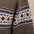 Men's 100% alpaca hoodie, 'Aventura' - Men's 100% Alpaca Brown Geometric Hoodie Jacket from Peru (image 2f) thumbail