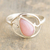 Opal cocktail ring, 'Universal Truth' - Polished Silver and Pink Opal Ring (image 2) thumbail