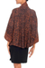 Batik kimono jacket, 'Javanese Chocolate' - Brown and Black Batik Rayon short kimono jacket