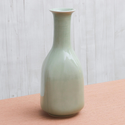 Celadon ceramic vase, Contemporary Chic