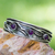 Amethyst cuff bracelet, 'Taxco Dusk' - Amethyst Modern Silver 950 Cuff Bracelet (image 2) thumbail