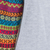 Cotton blend sweater, 'Cusco Market in Ash Grey' - Grey Tunic Sweater with Multi Color Patterned Sleeves (image 2g) thumbail
