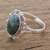 Jade cocktail ring, 'Dahlia' - Guatemalan Hand Crafted Light Green Jade Ring (image 2b) thumbail