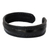 Men's leather cuff bracelet, 'Casual Black Thai' - Men's leather cuff bracelet (image 2b) thumbail