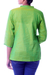 Cotton blouse, 'Goa Green' - Collectible Women's Cotton Embroidered Blouse Top