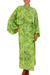 Batik robe, 'Emerald Forest' - Hand Made Green Batik Robe