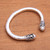 Sterling silver cuff bracelet, 'Bold Swirl' - Swirl Motif Sterling Silver Cuff Bracelet from Bali