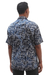 Men's batik cotton shirt, 'Lazy Day in Blue' - Men's Batik Cotton Short-Sleeved Shirt