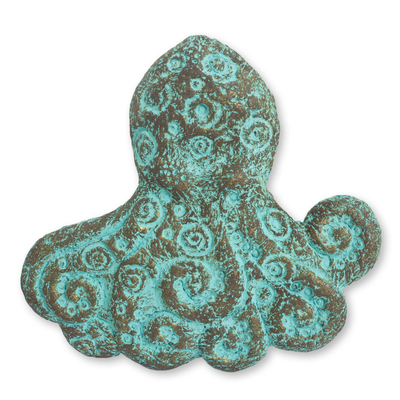 Recycled paper wall sculpture, 'Octopus Power' - Octopus Recycled Paper Wall Sculpture from Thailand