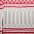 Cotton cushion cover, 'Oaxaca Frets in Red' - Red and Alabaster Cotton Cushion Cover