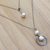 Cultured pearl and moonstone long pendant necklace, 'Raindrop Halos' - Cultured Pearl Moonstone Pendant Necklace from Indonesia (image 2c) thumbail