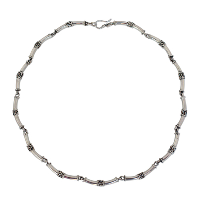 Sterling silver chain necklace, 'Bamboo' - Sterling Silver Chain Necklace